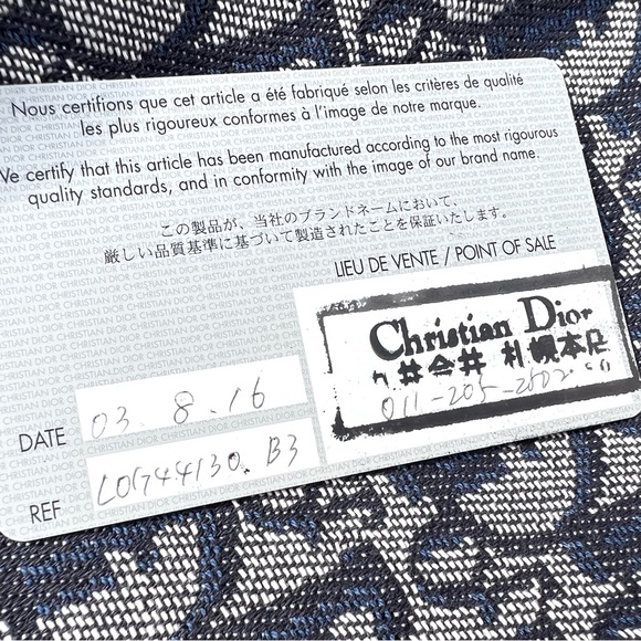 Vintage Christian Dior trotter blue crossbody shoulder bag - Picture 13 of 13